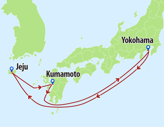 Reggae Cruise 6 day tour route map
