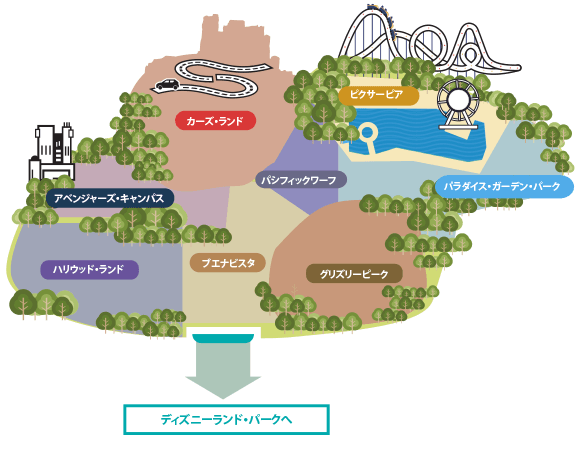 ディズニー・カリフォルニア・アドベンチャー地図