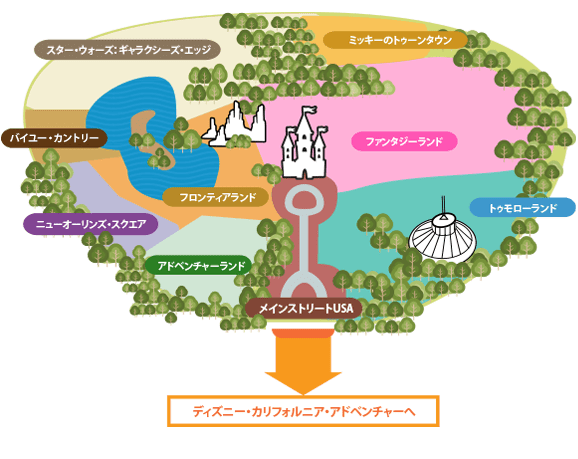 ディズニーランド地図