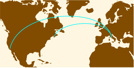 ヨーロッパまで、どれくらい？