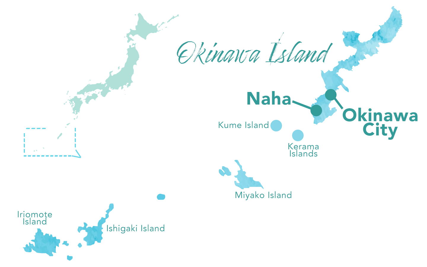 Map of Okinawa Islands